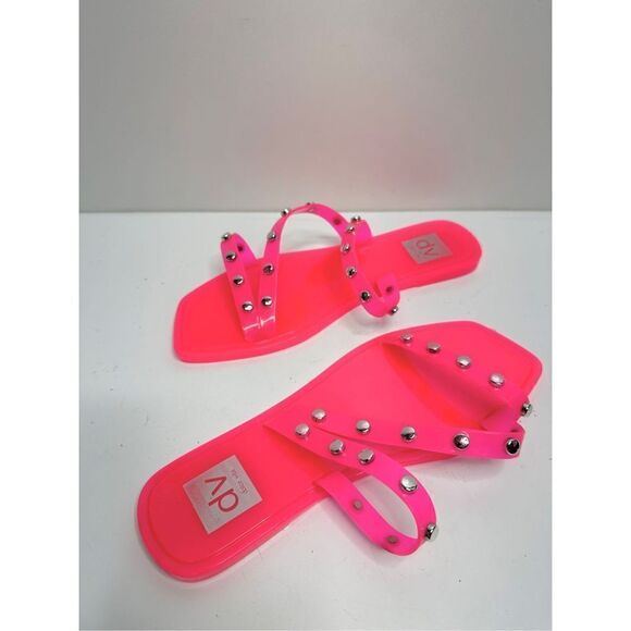 Dolce Vita Jelly Sandals Womens Size 6‎ Neon Pink Slip On Shoes NEW - Picture 6 of 11
